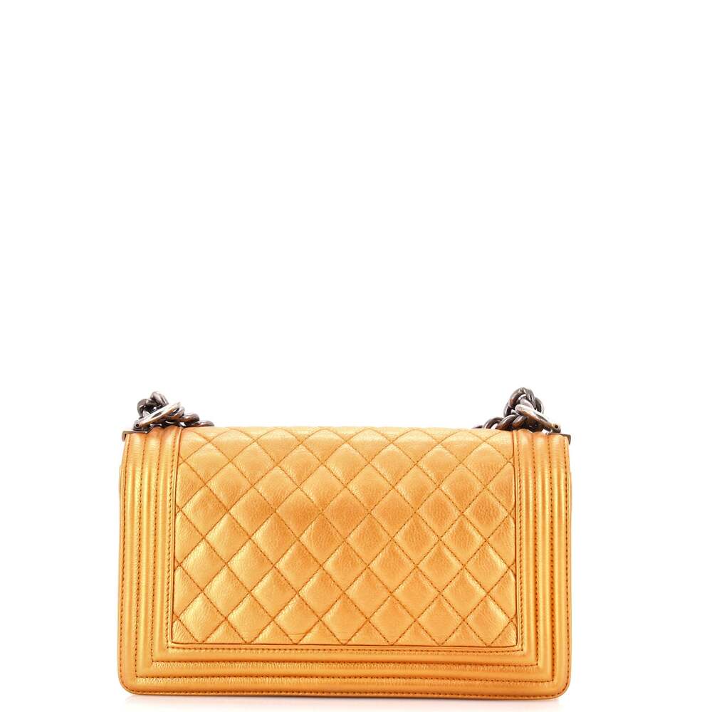 Chanel Boy Flap Bag Quilted Metallic #225903C36B - Picture 3 of 7